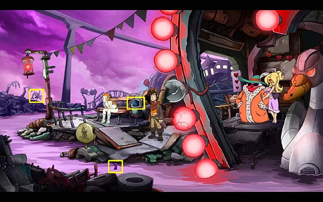 You will get a sausage token - Stop the rollercoaster - Chapter four - Deponia Doomsday - Game Guide and Walkthrough