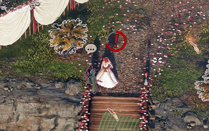 Quickly get close to the maid, enter interaction mode (press CTRL - PC version) and click on the woman to rob her and get the key - Desperados 3: Sneak with Kate into the mayors office - mission 4, walkthrough - Mission 4 - Until Death Do Us Part - Desperados 3 Guide