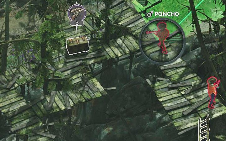 The walking sniper from the upper bridges (M11,8) can also be eliminated - Desperados 3: Reach the village with all heroes - mission 11, walkthrough - Mission 11 - Burn the Queen - Desperados 3 Guide