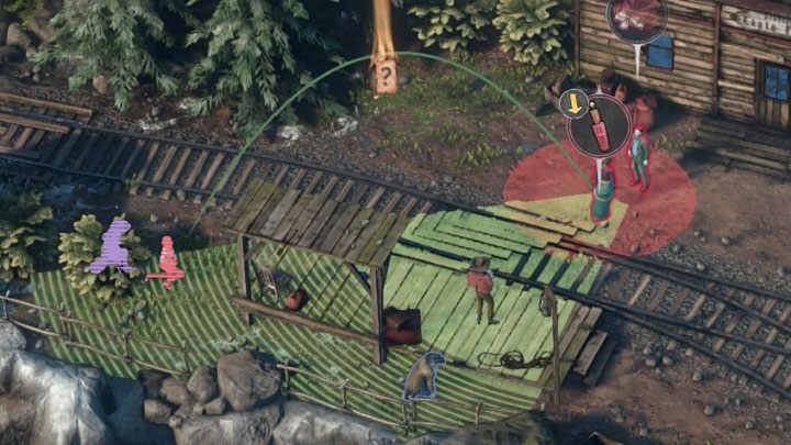 You may be interested in stealing a disguise for Kate as soon as you walk over the bridge and reach a small railway station (M6,6) - Desperados 6: Walk over the bridge and get a disguise - mission 6, walkthrough - Mission 6 - The Bridge at Eagle Falls - Desperados 3 Guide