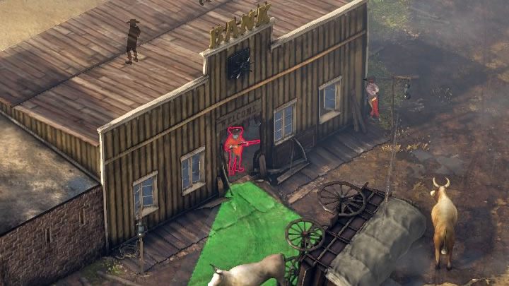 This challenge is only viable when repeating the mission on a easy difficulty level, as not using the backdoor causes a lot of trouble - Desperados 3: Mission 8 - map, badges - Mission 8 - One Hell of a Night - Desperados 3 Guide