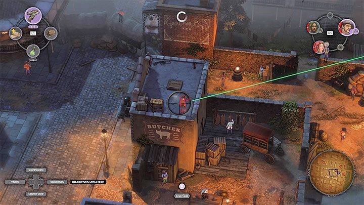 In the first alley (M10,9), the appearance of a guard dog will pose a large threat - Desperados 3: Reach the office in the warehouse zone - mission 10, walkthrough - Mission 10 - Back Alley Jazz - Desperados 3 Guide