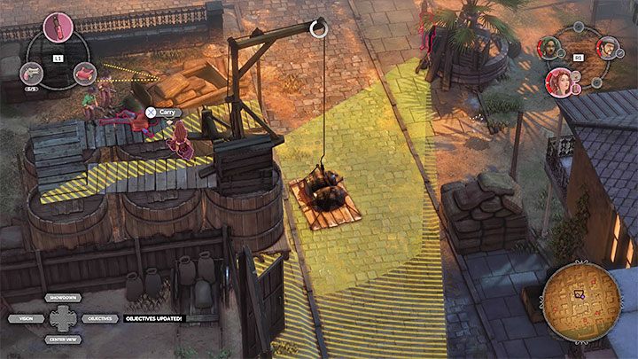 The opponent of the Long Coat from the second aisle will be interested only after the threats described above have been eliminated - Desperados 3: Reach the office in the warehouse zone - mission 10, walkthrough - Mission 10 - Back Alley Jazz - Desperados 3 Guide