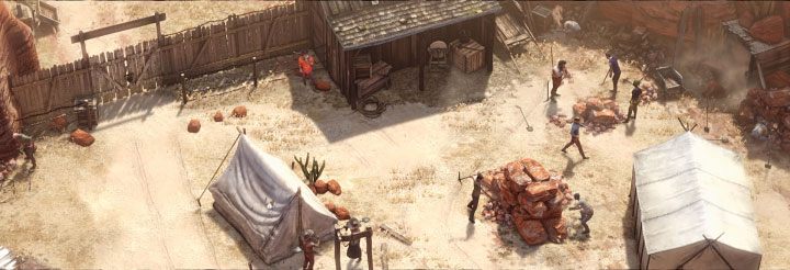 Mission 13 (A Cart full of Gunpowder) takes place in a mine which actually is a prison - Desperados 3: Mission 13 - map, badges - Mission 13 - A Cart Full of Gunpowder - Desperados 3 Guide