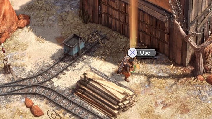 As soon as you leave the starting area you find yourself behind your opponents back in a poncho, which you can very easily kill - Desperados 3: Push the wagon to the gate - mission 13, walkthrough - Mission 13 - A Cart Full of Gunpowder - Desperados 3 Guide