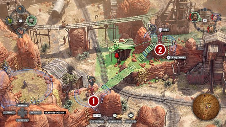 The same should be done for the other long Coat opponent, i - Desperados 3: Push the wagon to the gate - mission 13, walkthrough - Mission 13 - A Cart Full of Gunpowder - Desperados 3 Guide