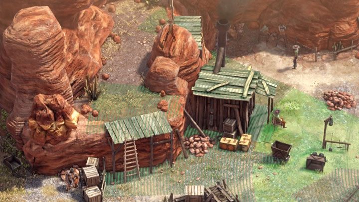 The two paths described above connect in the same location (M13,13) and in order to clear the road for the cart, it will be necessary to eliminate all or almost all of the nearby opponents - Desperados 3: Push the wagon to the gate - mission 13, walkthrough - Mission 13 - A Cart Full of Gunpowder - Desperados 3 Guide