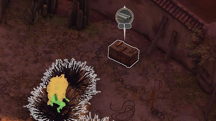 On the cemetery grounds, there are three ammunition crates - for Kates revolver, McCoys scope pistol and Hectors sawed-off shotgun - Desperados 3: Kill Frank and his men; final boss - mission 16, walkthrough - Mission 16 - The Old and The New - Desperados 3 Guide