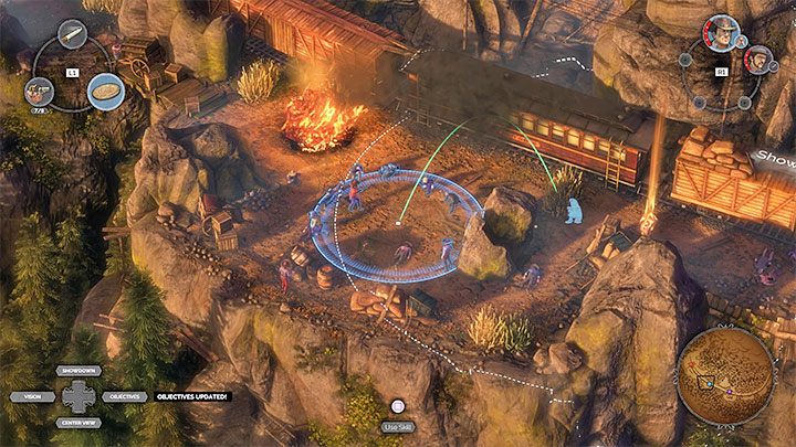 There are a few parts in the mission where you complete this challenge - Desperados 3: Mission 2 - map, badges - Mission 2 - Running Late on Payday - Desperados 3 Guide