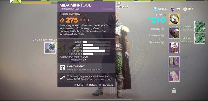 MIDA Mini-Tool is a weapon obtained during the pursuit of MIDA Multi-Tool - Destiny 2: How to get MIDA Multi-Tool rifle? - Destiny 2: Exotic Weapon Quests - Destiny 2 Game Guide