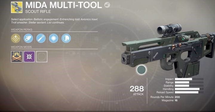 Now head to The Tower and talk to the Banshee-44 gunsmith, who will order you a challenge to complete - Destiny 2: How to get MIDA Multi-Tool rifle? - Destiny 2: Exotic Weapon Quests - Destiny 2 Game Guide