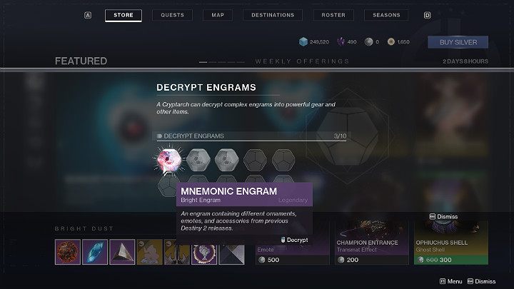 1 - Destiny 2: Engrams - how to decode? - Destiny 2: FAQ - Destiny 2 Game Guide
