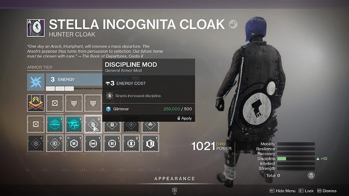 Over time you will get a lot of modifications - it is not worth dismantling them as you can get just Glimmer for selling them and they may still be useful - Destiny 2: Modifications - list, how to obtain? - Destiny 2: Equipment - Destiny 2 Game Guide
