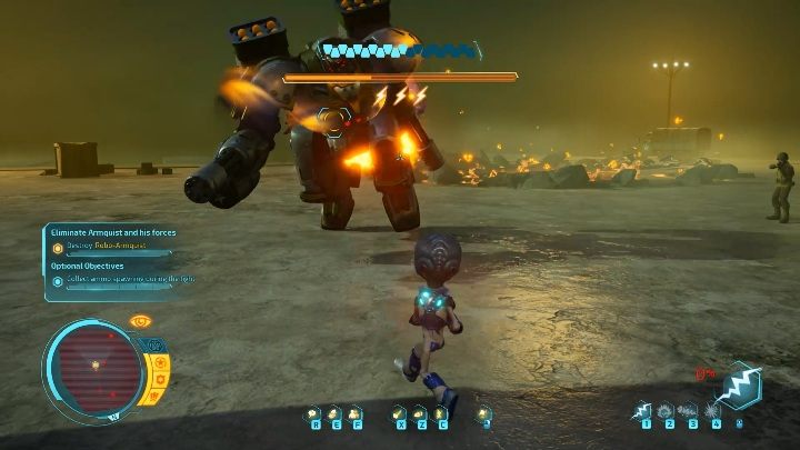 The boss can also charge at your hero - Destroy All Humans 2020: Robo-Armiquist boss fight walkthrough, how to beat? - Bosses - Destroy All Humans Remake Guide