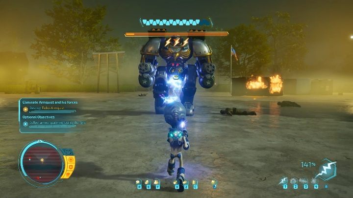 The best way to fight Robo-Armiquist is to wait for him to focus on your character and run straight at you - Destroy All Humans 2020: Robo-Armiquist boss fight walkthrough, how to beat? - Bosses - Destroy All Humans Remake Guide