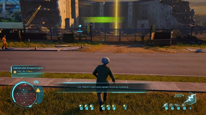 You still have to be in the body of the scientist - Destroy All Humans 2020: Mr. Crypto goes to capitol city - Entering the Octagon - Walkthrough - Destroy All Humans Remake Guide