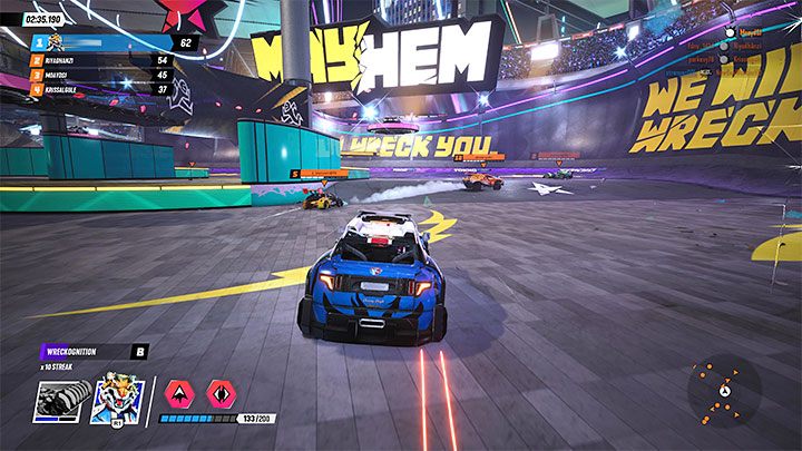 The best way of earning points is to hit your opponents while at full speed - Destruction AllStars: Winning your first match - Basics - Destruction AllStars Guide