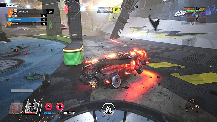 You can also try to hit opponents that walk on foot around the arena, although this is a bit risky - Destruction AllStars: Winning your first match - Basics - Destruction AllStars Guide