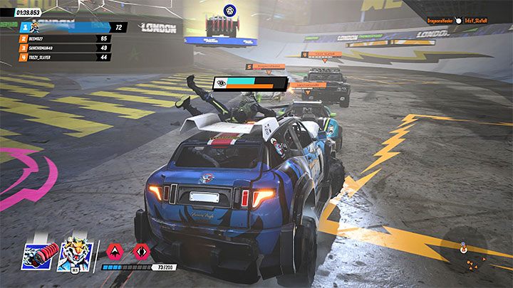 The shake off mini-game will turn on if another player (controlled by either a human or AI) jumps on the roof of your vehicle - Destruction AllStars: How to shake off opponents from your car? - FAQ - Destruction AllStars Guide