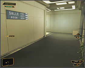 9 - (1) Reaching room 404 - Confronting Eliza Cassan - Deus Ex: Human Revolution Game Guide