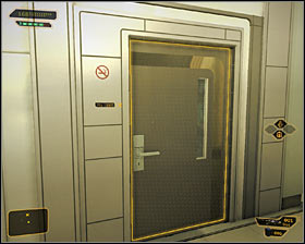 After exploring the area, head to the north-west corridor leading to room 404 #1 - (1) Reaching room 404 - Confronting Eliza Cassan - Deus Ex: Human Revolution Game Guide