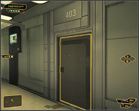 Return to the corridor and head south - (1) Reaching room 404 - Confronting Eliza Cassan - Deus Ex: Human Revolution Game Guide