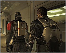 The third mercenary is patrolling the southern part of the balconies #1 and attacking him by surprise shouldnt be too big of a problem - (2) Peaceful solution: Getting out of the ambush - Confronting Eliza Cassan - Deus Ex: Human Revolution Game Guide