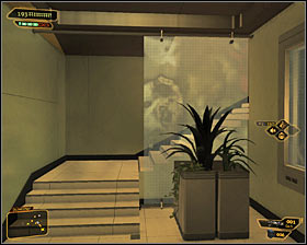 If you want to thoroughly search the TV studio area, you should focus on reaching the balconies on level 4 - (3) Peaceful solution: Reaching the staircase at the back of the studio - Confronting Eliza Cassan - Deus Ex: Human Revolution Game Guide