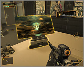 The southern stairs on level 4 are being monitored by a security camera #1, though you can switch it off - (3) Peaceful solution: Reaching the staircase at the back of the studio - Confronting Eliza Cassan - Deus Ex: Human Revolution Game Guide