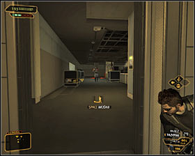 8 - (3) Peaceful solution: Reaching the staircase at the back of the studio - Confronting Eliza Cassan - Deus Ex: Human Revolution Game Guide