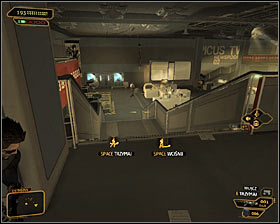 10 - (3) Peaceful solution: Reaching the staircase at the back of the studio - Confronting Eliza Cassan - Deus Ex: Human Revolution Game Guide