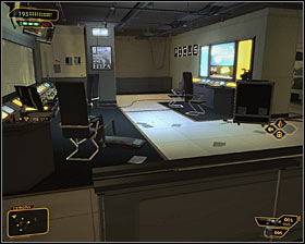 16 - (3) Peaceful solution: Reaching the staircase at the back of the studio - Confronting Eliza Cassan - Deus Ex: Human Revolution Game Guide