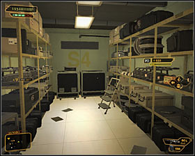 On level 4, the only place really worth of attention is the directing room #1 - (3) Peaceful solution: Reaching the staircase at the back of the studio - Confronting Eliza Cassan - Deus Ex: Human Revolution Game Guide