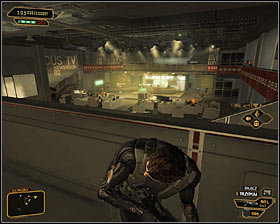 The second option implies getting onto the upper balconies - (3) Aggressive solution: Reaching the staircase at the back of the studio - Confronting Eliza Cassan - Deus Ex: Human Revolution Game Guide