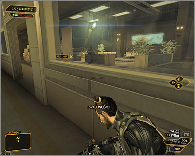 If you dont to or cant safely hack into the terminal, you will have to draw the enemies away from the security room - (4) Peaceful solution: Reaching the funicular - Confronting Eliza Cassan - Deus Ex: Human Revolution Game Guide