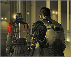 If you dont mind using force, you can decide to stun the mentioned enemy, both from a distance #1 or using melee combat #2 - (6) Peaceful solution: Reaching the main area of the basement - Confronting Eliza Cassan - Deus Ex: Human Revolution Game Guide