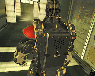 Now you can act in one of two ways, either continue going north or take a look around the area - (9) Peaceful solution: Reaching room 802-11 - Confronting Eliza Cassan - Deus Ex: Human Revolution Game Guide