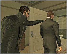 Here Id suggest crouching or using an augmentation that silences your steps - Acquaintances Forgotten (steps 1-3) - Side quests - Deus Ex: Human Revolution Game Guide