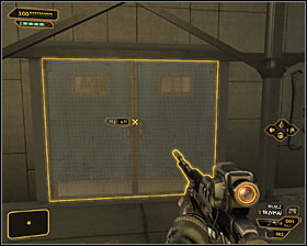 Whichever method of you actions you choose, you have to reach the cargo lift #1 - (1) Peaceful solution: Getting out of the construction site - Find Vasili Sevchenkos GPL Device - Deus Ex: Human Revolution Game Guide
