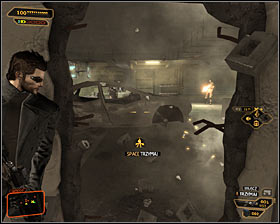Look around searching for the wall which can be destroyed (you need the Punch Through Wall augmentation) #1 - (5) Aggressive solution: Going through the Harvesters hideout - Find Vasili Sevchenkos GPL Device - Deus Ex: Human Revolution Game Guide