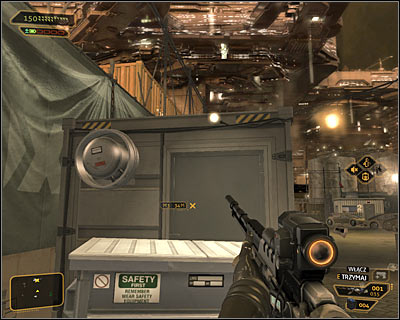 Now you can focus on how to get into the port area - (3) Getting into the port area - Stowing Away - Deus Ex: Human Revolution Game Guide