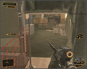 Another way to get to the port area is to move large crates blocking a hole in the fence - (3) Getting into the port area - Stowing Away - Deus Ex: Human Revolution Game Guide