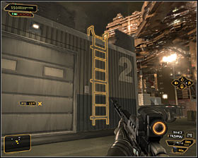 Now you have to decide about your further actions - (5) Peaceful solution: Getting inside the port warehouse - Stowing Away - Deus Ex: Human Revolution Game Guide