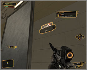 If previously mentioned turret is inactive, you can stay on this level - (6) Peaceful solution: Getting to the administrator Wangs office - Stowing Away - Deus Ex: Human Revolution Game Guide