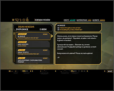 Open your journal and read contents of PDA obtained few moments ago (screen above) - Talion A.D. (steps 1-3) - Side quests - Deus Ex: Human Revolution Game Guide