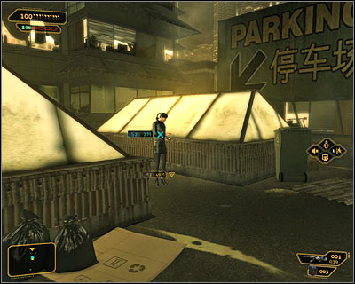 Mengyao stays on the roof of one of central building in this district (screen above) and, of course, you have to start a conversation with her - A Matter of Discretion - Side quests - Deus Ex: Human Revolution Game Guide