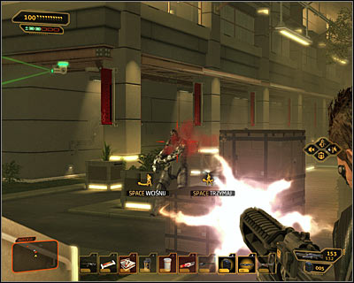 Now move towards main, north-western square - (1) Aggressive solution: Reaching the main square - Rescuing Megan and Her Team - Deus Ex: Human Revolution Game Guide