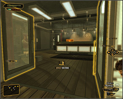 Declan Faherty stays in the basement of the western Bio-Mech Lab building and you can get there in two main ways (Im skipping variant when you use a bridge connecting buildings, because I assume that youll visit Bio-Mech Lab building as first) - (3) Peaceful solution: Finding Declan Faherty - Rescuing Megan and Her Team - Deus Ex: Human Revolution Game Guide