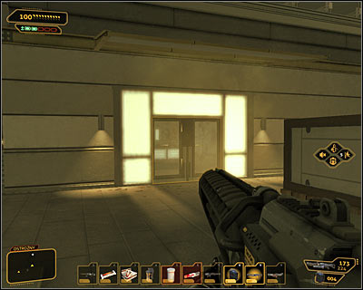 You can get to the Nia Colvins lab using the main entrance to the Micro-Gen Lab (screen above) - (4) Aggressive solution: Finding Nia Colvin - Rescuing Megan and Her Team - Deus Ex: Human Revolution Game Guide