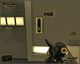 Look for an e-book and then move towards large crates in the western part of the warehouse #1 - (5) Peaceful solution: Finding Eric Koss - Rescuing Megan and Her Team - Deus Ex: Human Revolution Game Guide